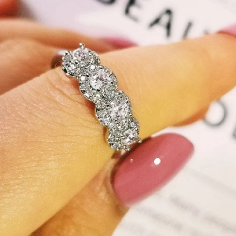 Sterling Silver Engagement Ring - image 1